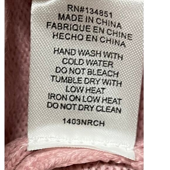 Wayf Lola Puff Sleeves Mock Neck Knit‎ Sweater Dress Size Small Blush Pink New - Picture 7 of 11